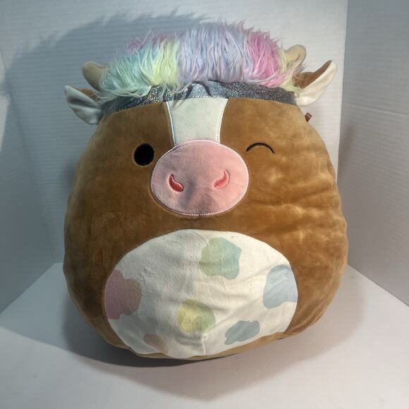 Squishmallows Squish-Doos Tomar The Brown Cow 16” Plush Stuffed Animal Toy - Picture 1 of 4